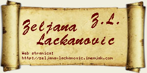 Željana Lackanović vizit kartica